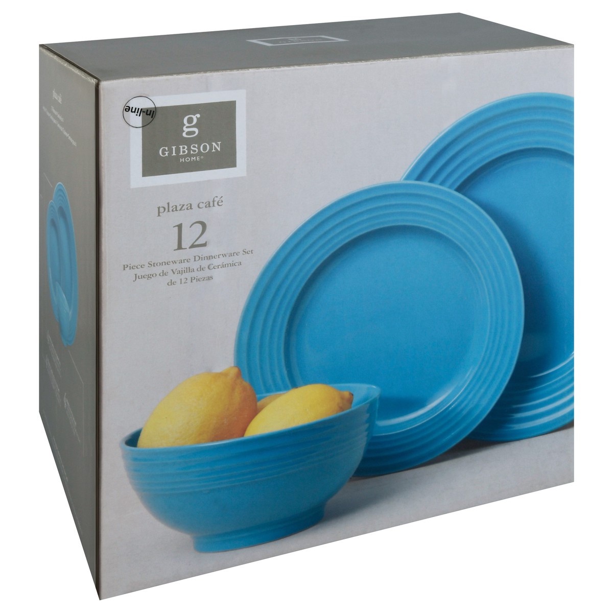 slide 5 of 9, Gibson Home Plaza Cafe Stoneware Dinnerware Set 12 pc, 1 ct
