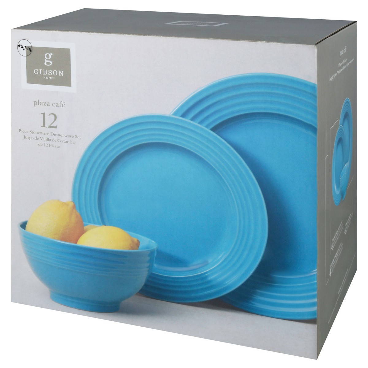 slide 8 of 9, Gibson Home Plaza Cafe Stoneware Dinnerware Set 12 pc, 1 ct