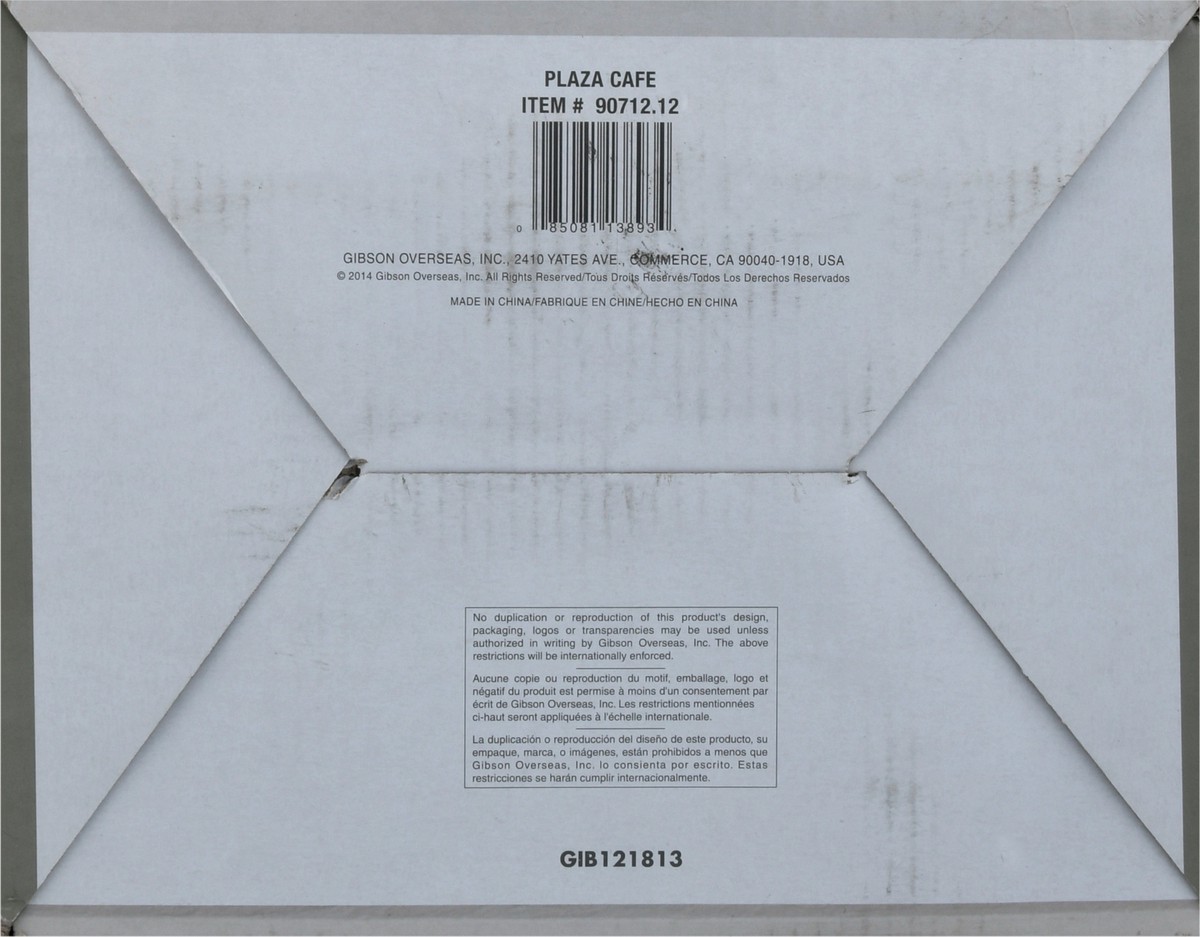 slide 7 of 9, Gibson Home Plaza Cafe Stoneware Dinnerware Set 12 pc, 1 ct