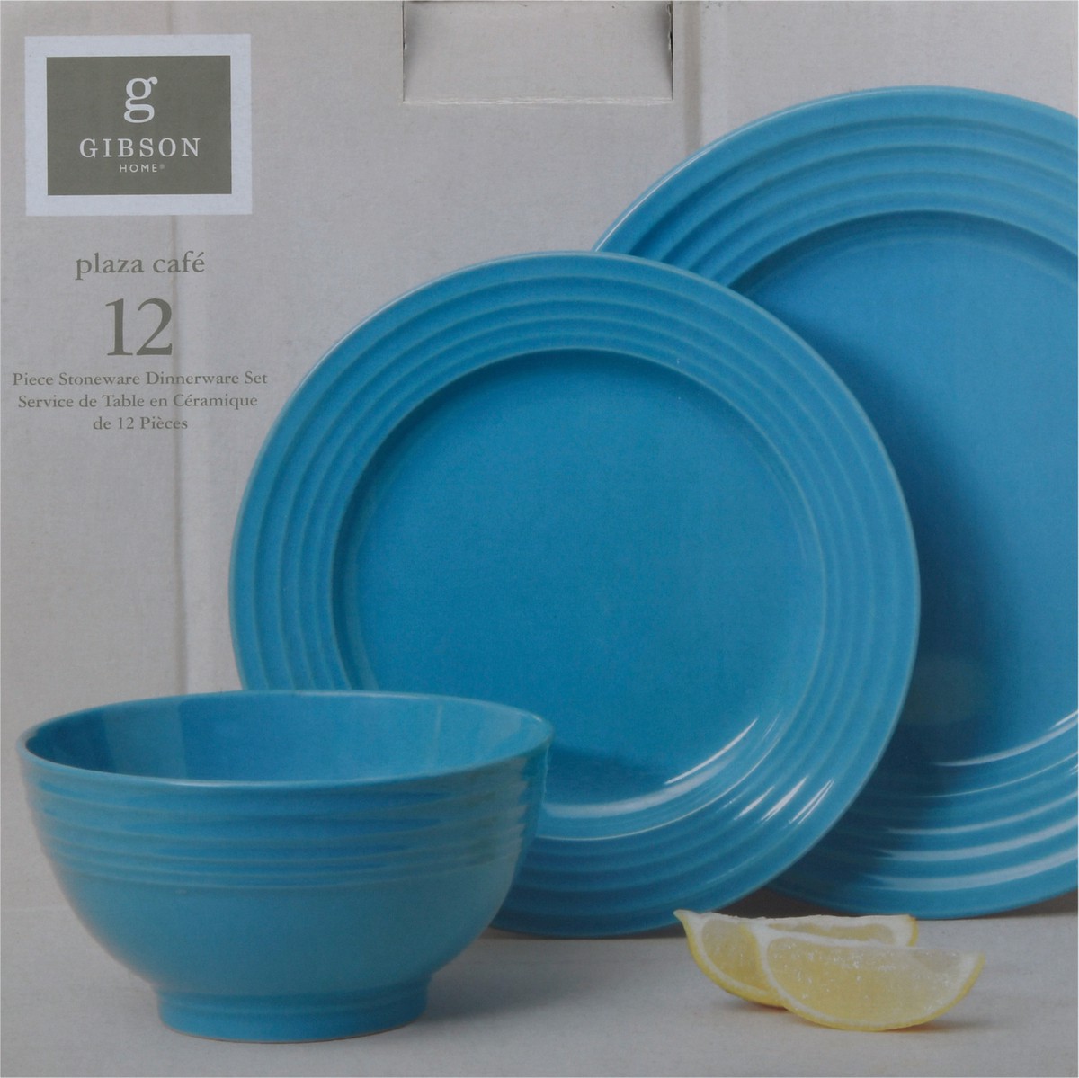 slide 4 of 9, Gibson Home Plaza Cafe Stoneware Dinnerware Set 12 pc, 1 ct