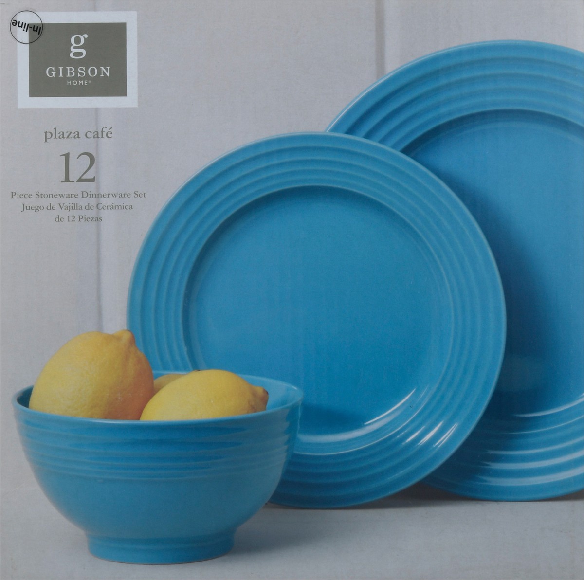 slide 2 of 9, Gibson Home Plaza Cafe Stoneware Dinnerware Set 12 pc, 1 ct