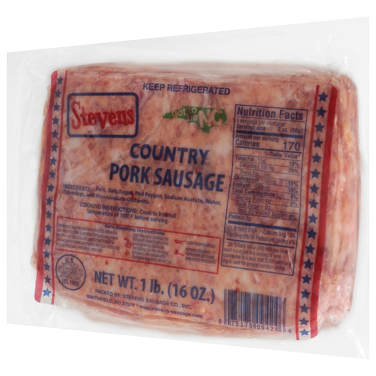slide 2 of 4, Stevens Country Pork Sausage 1 lb, 1 lb