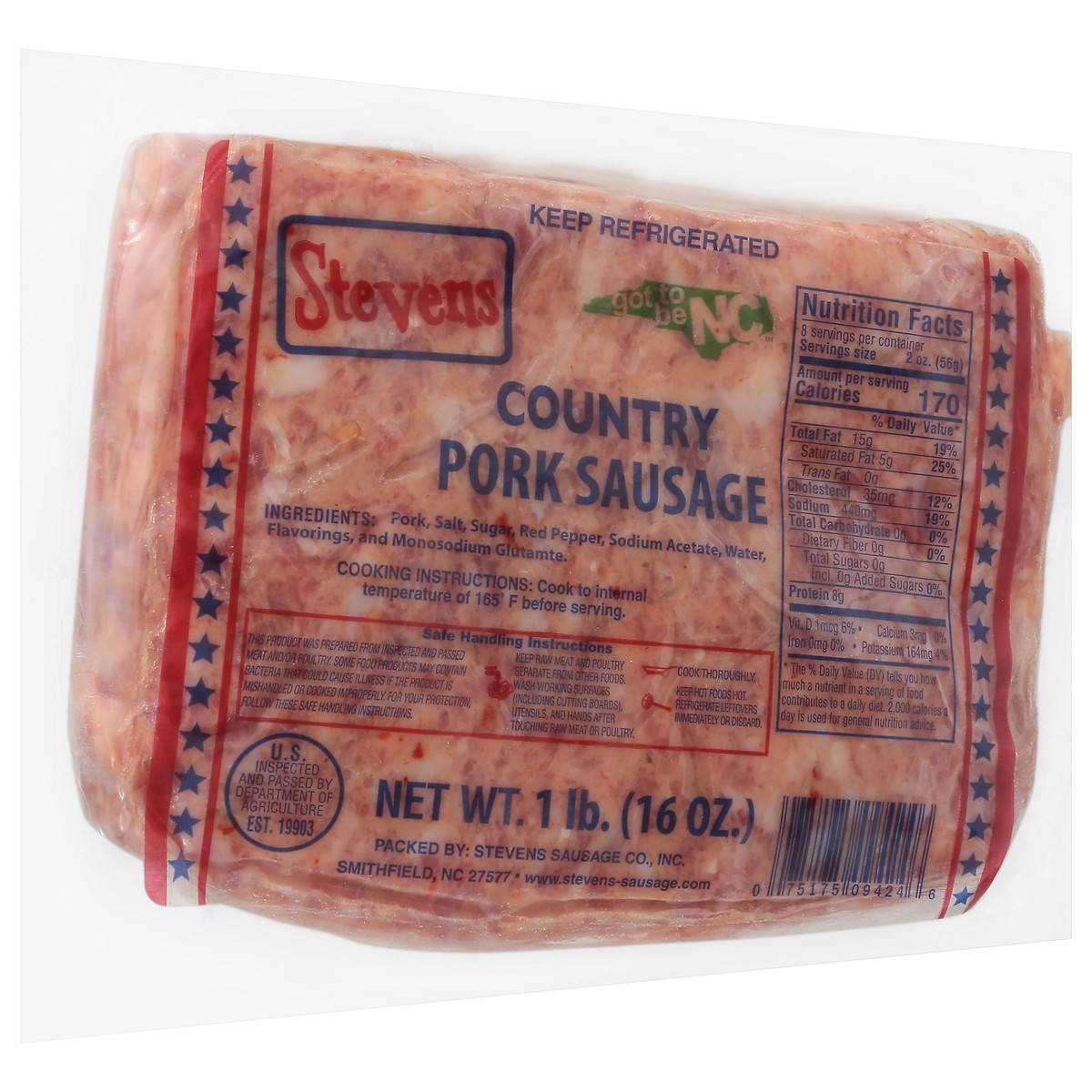 slide 4 of 4, Stevens Country Pork Sausage 1 lb, 1 lb