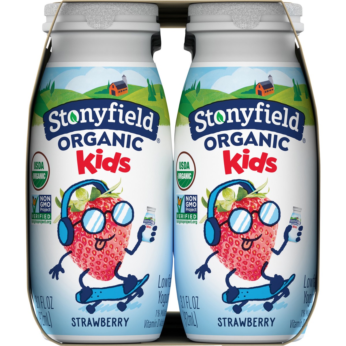 slide 7 of 9, Stonyfield Organic Lowfat Yogurt Smoothies, Strawberry, 3.1 fl. oz., 12 Ct, 12 ct