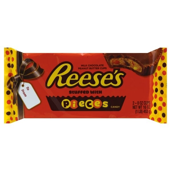 slide 1 of 1, Reese's Stuffed With Pieces Holiday Candy Milk Chocolate Peanut Butter Cups, 16 oz