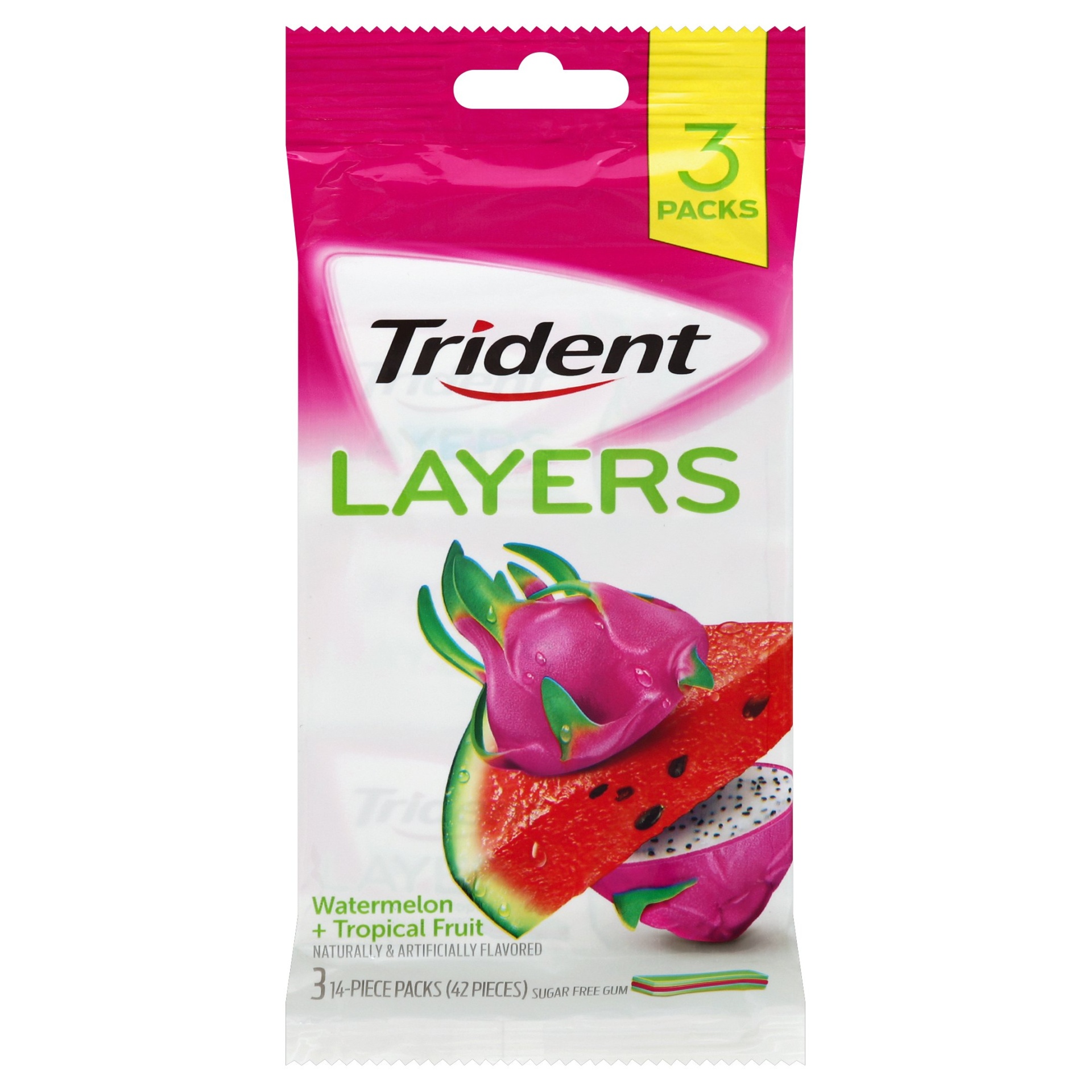 slide 1 of 1, Trident Gum 3 ea, 3 ct