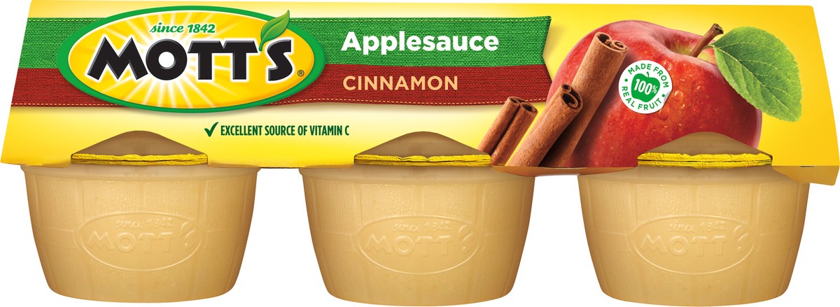 slide 6 of 6, Mott's Cinnamon Applesauce 6 ea, 24 oz