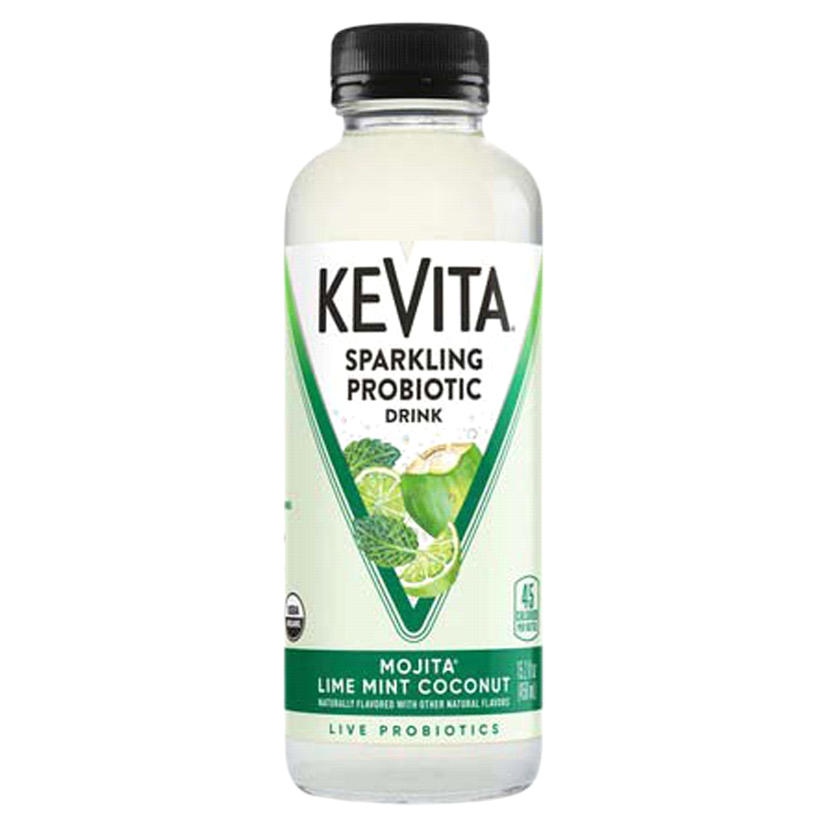 slide 1 of 3, KeVita Live Probiotics Refresher Sparkling Drink Mojita Lime Mint Coconut 15.2 Fl Oz, 