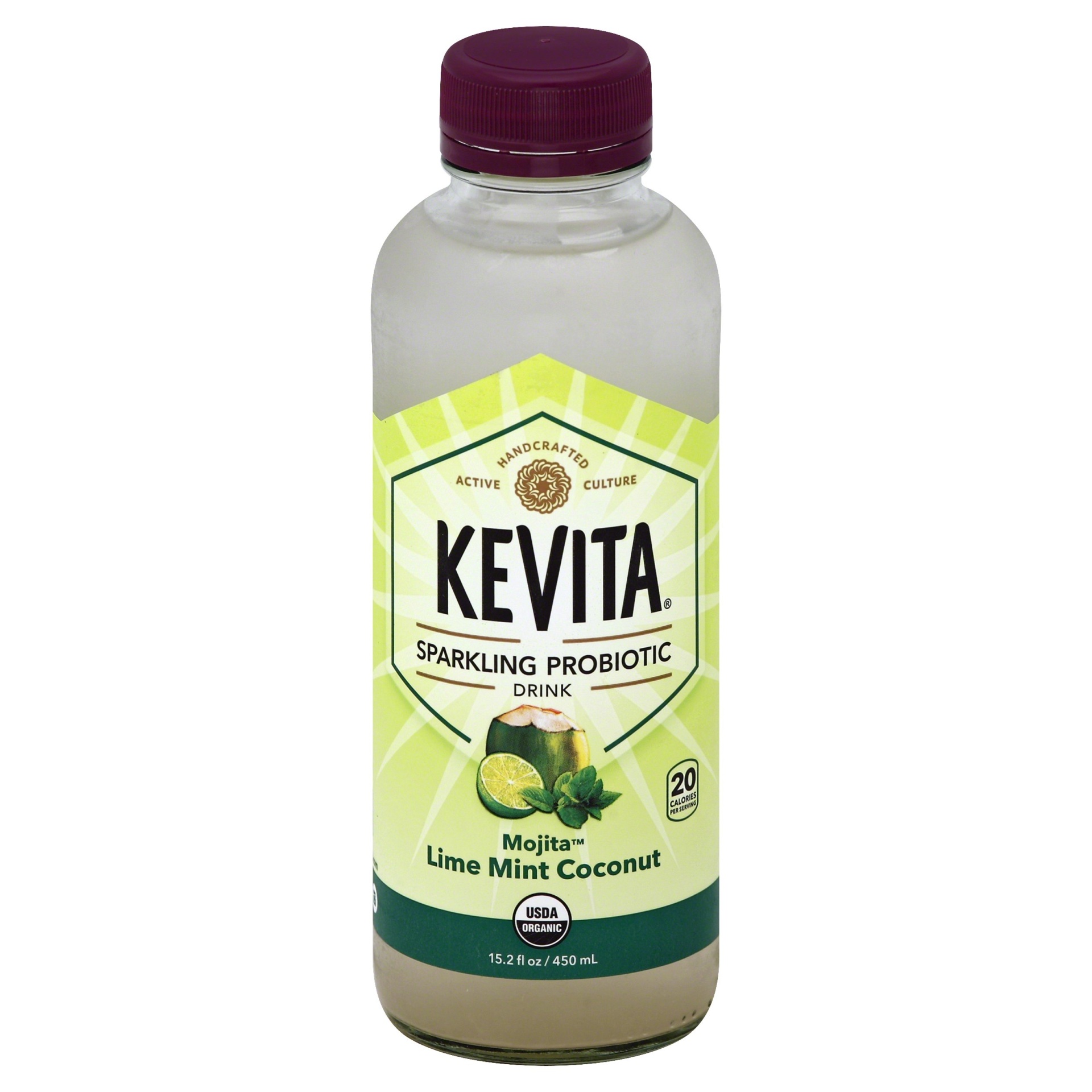 KeVita Mojita Lime Mint Coconut Probiotic Drink 15.2 Fl Oz | Shipt