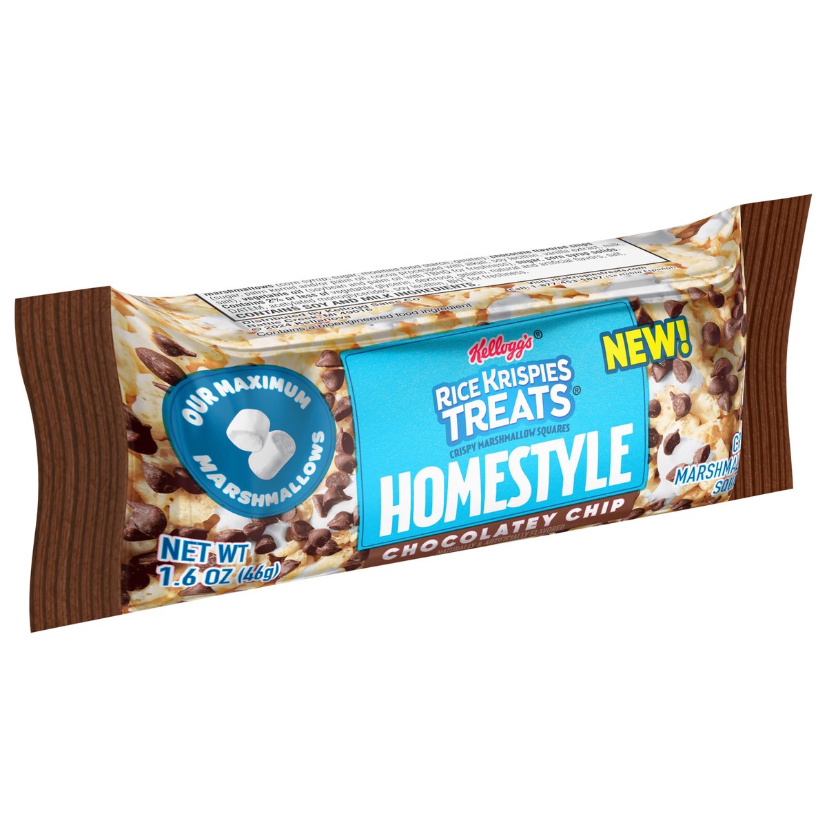 slide 2 of 3, Rice Krispies Treats Squares Homestyle Chocolatey Chip 1.6oz, 1.6 oz