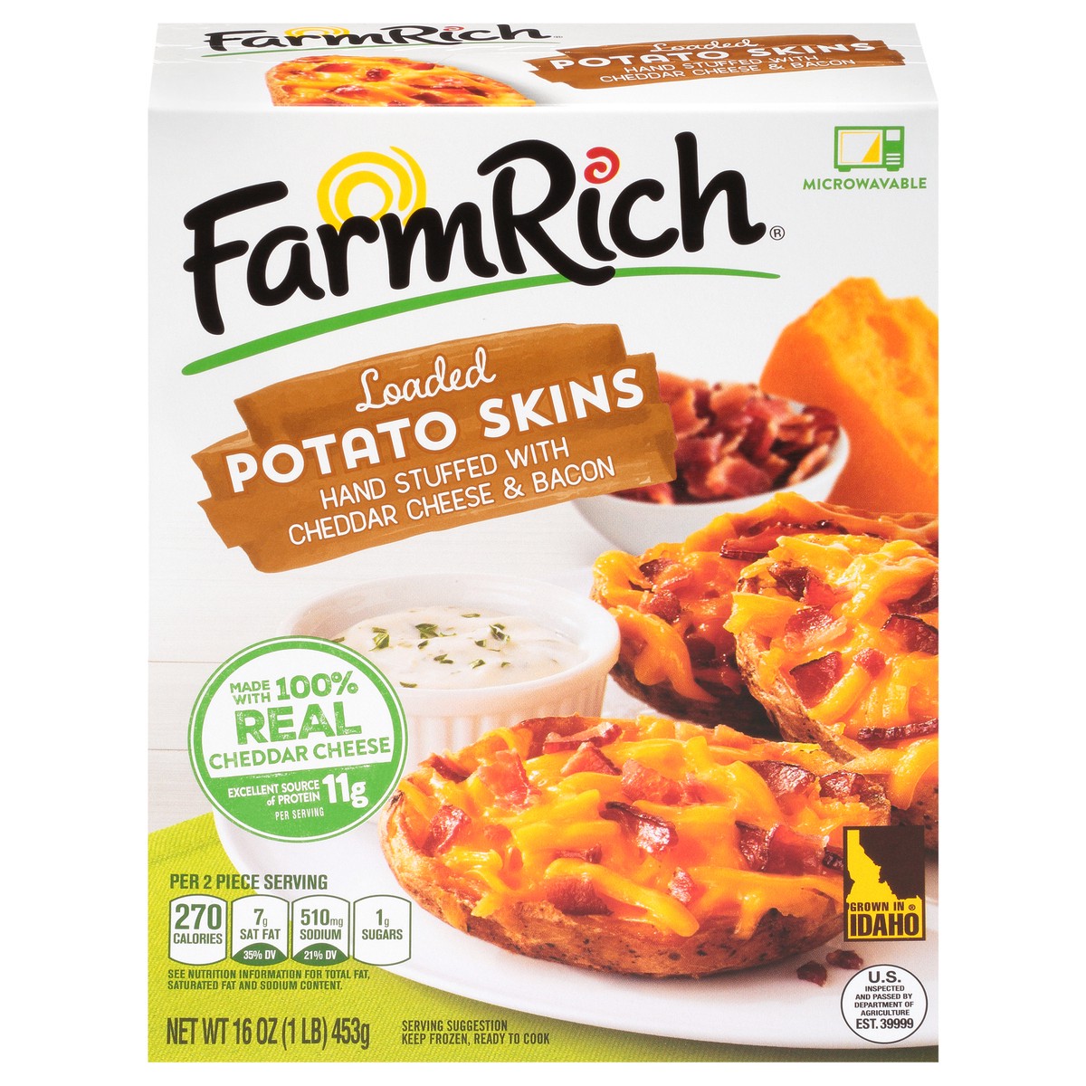 slide 5 of 13, Farm Rich Loaded Potato Skins, 16 oz