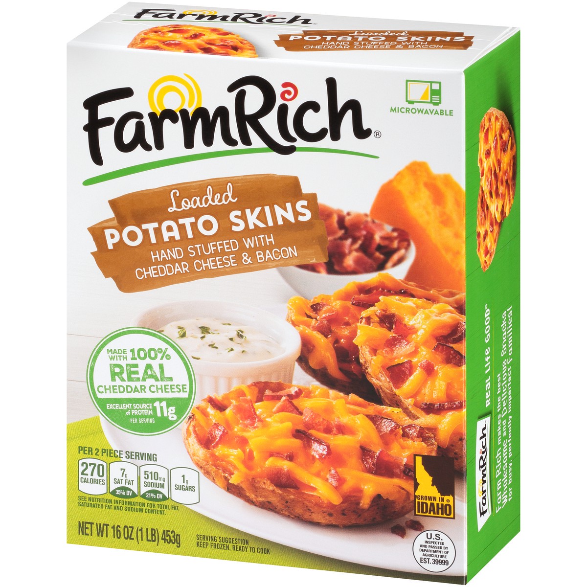 slide 11 of 13, Farm Rich Loaded Potato Skins, 16 oz