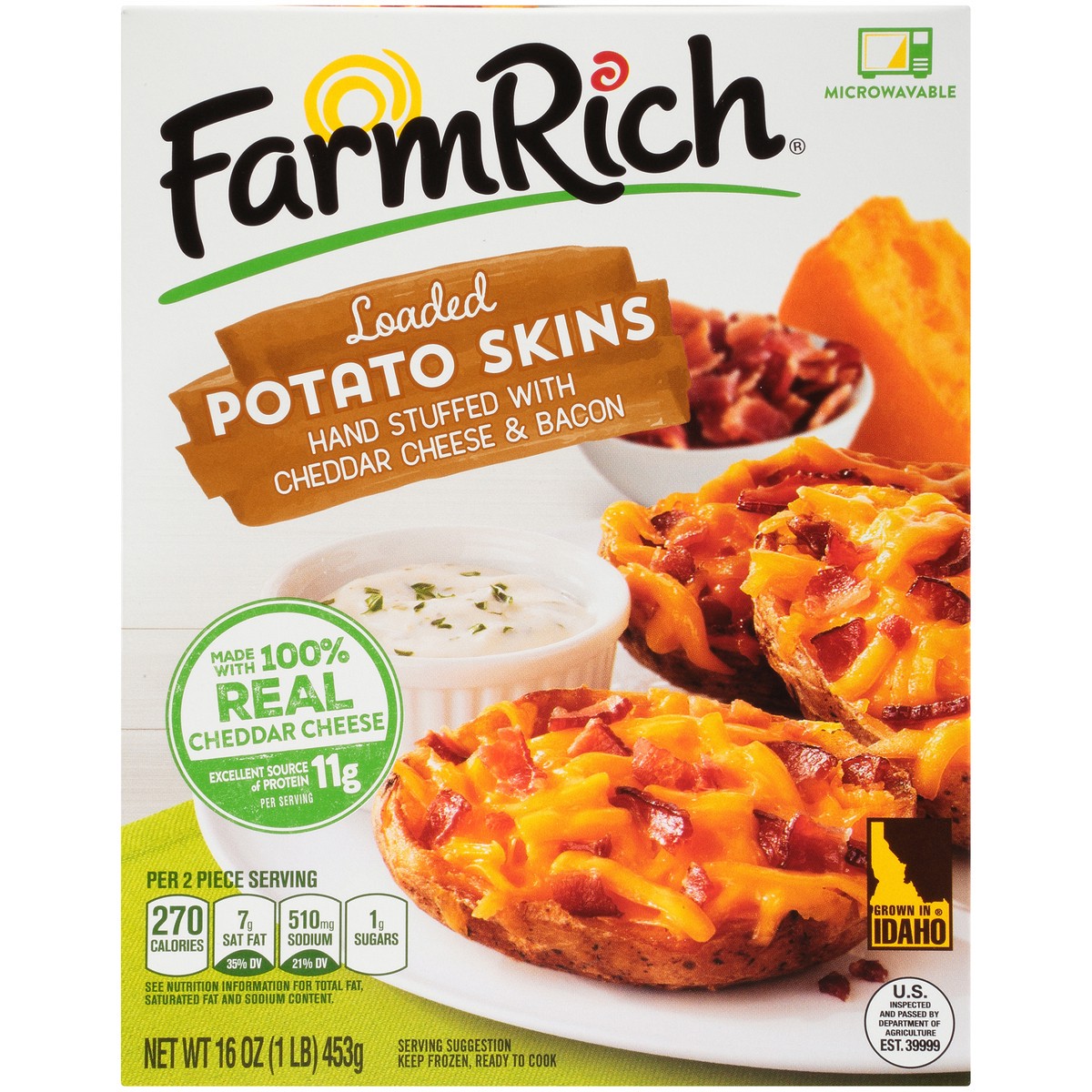 slide 1 of 13, Farm Rich Loaded Potato Skins, 16 oz