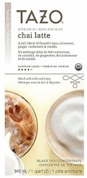 slide 1 of 1, Tazo Organic Chai Latte Concentrate, 32 oz