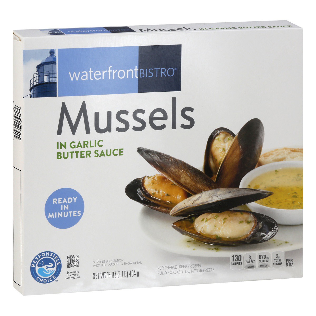 slide 1 of 9, Waterfront Bistro in Garlic Butter Sauce Mussels, 16.0 oz