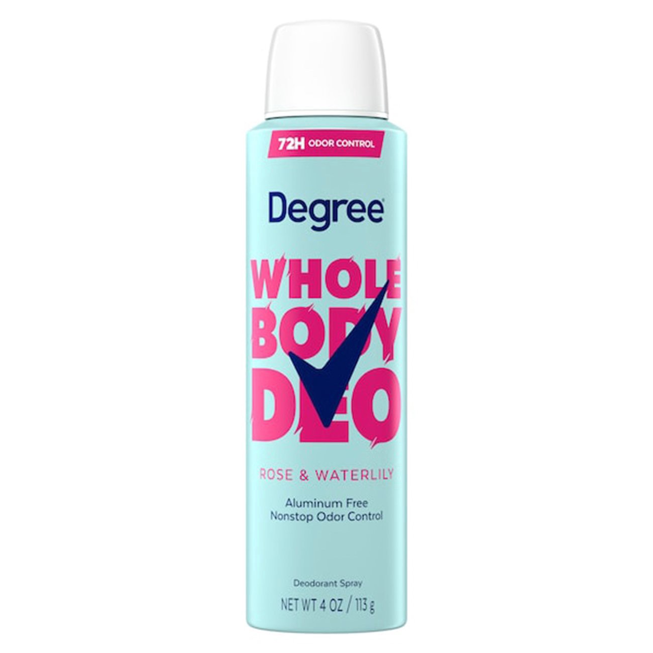 slide 1 of 1, Degree 72 Hr Whole Body Deodorant Spray - Rose & Waterlily, 4 oz