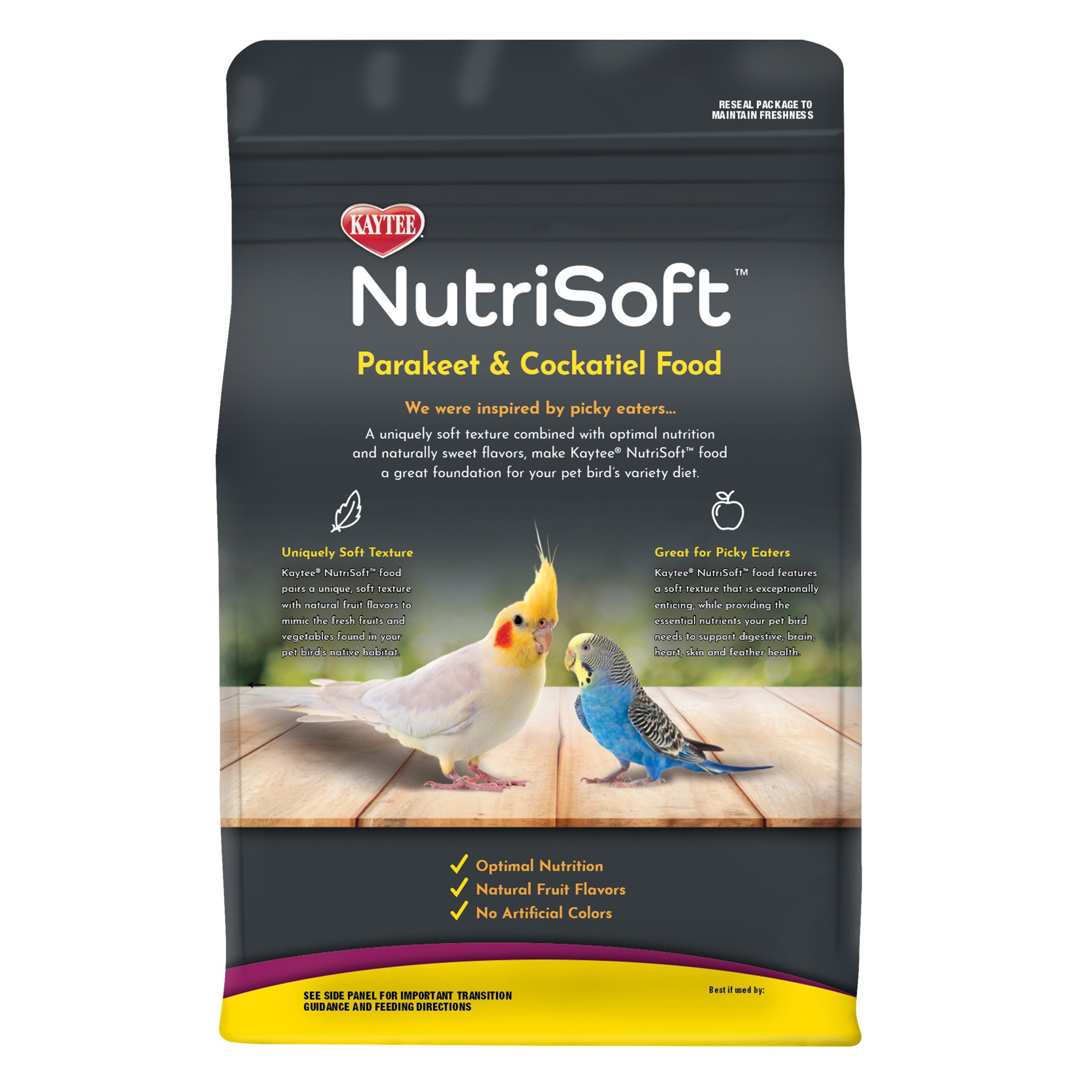 slide 10 of 10, Kaytee NutriSoft Parakeet and Cockatiel Pet Bird Food 2 lb, 1 ct