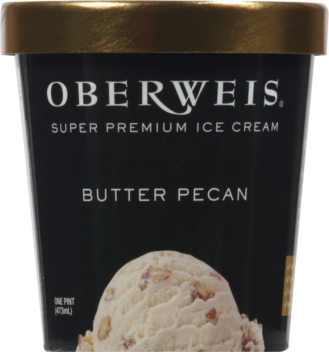 slide 8 of 13, Oberweis Super Premium Butter Pecan Ice Cream 1 pt, 1 pint
