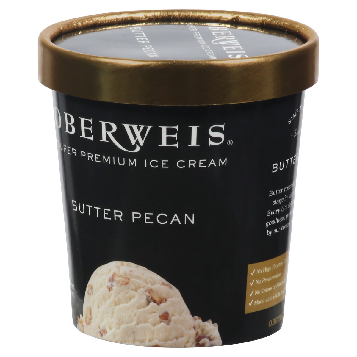 slide 10 of 13, Oberweis Super Premium Butter Pecan Ice Cream 1 pt, 1 pint