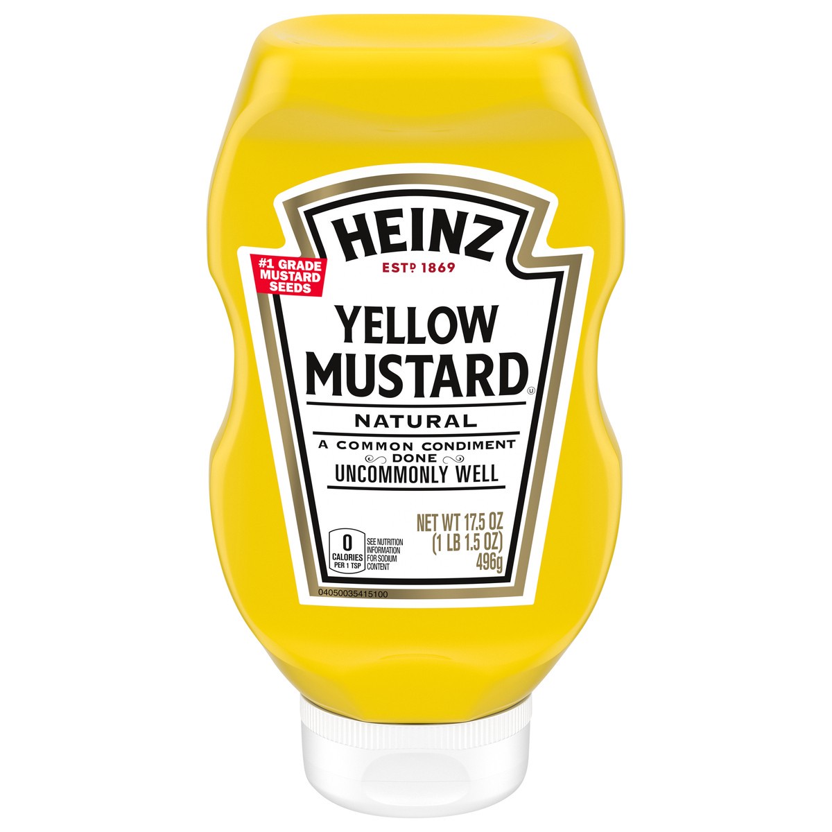 slide 1 of 15, Heinz Natural Yellow Mustard 17.5 oz, 17.5 oz