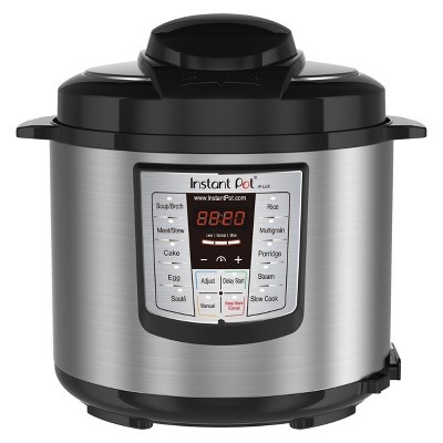 slide 1 of 1, Instant Pot LUX60 V3 6-in-1 Multi-Use Programmable Pressure Cooker | Stainless Steel, 6 qt