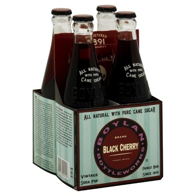 slide 1 of 1, Boylan's Black Cherry Soda, 4 ct