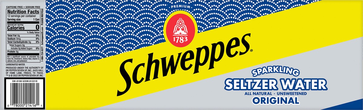 slide 5 of 7, Schweppes Original Seltzer Water - 12 oz, 12 oz