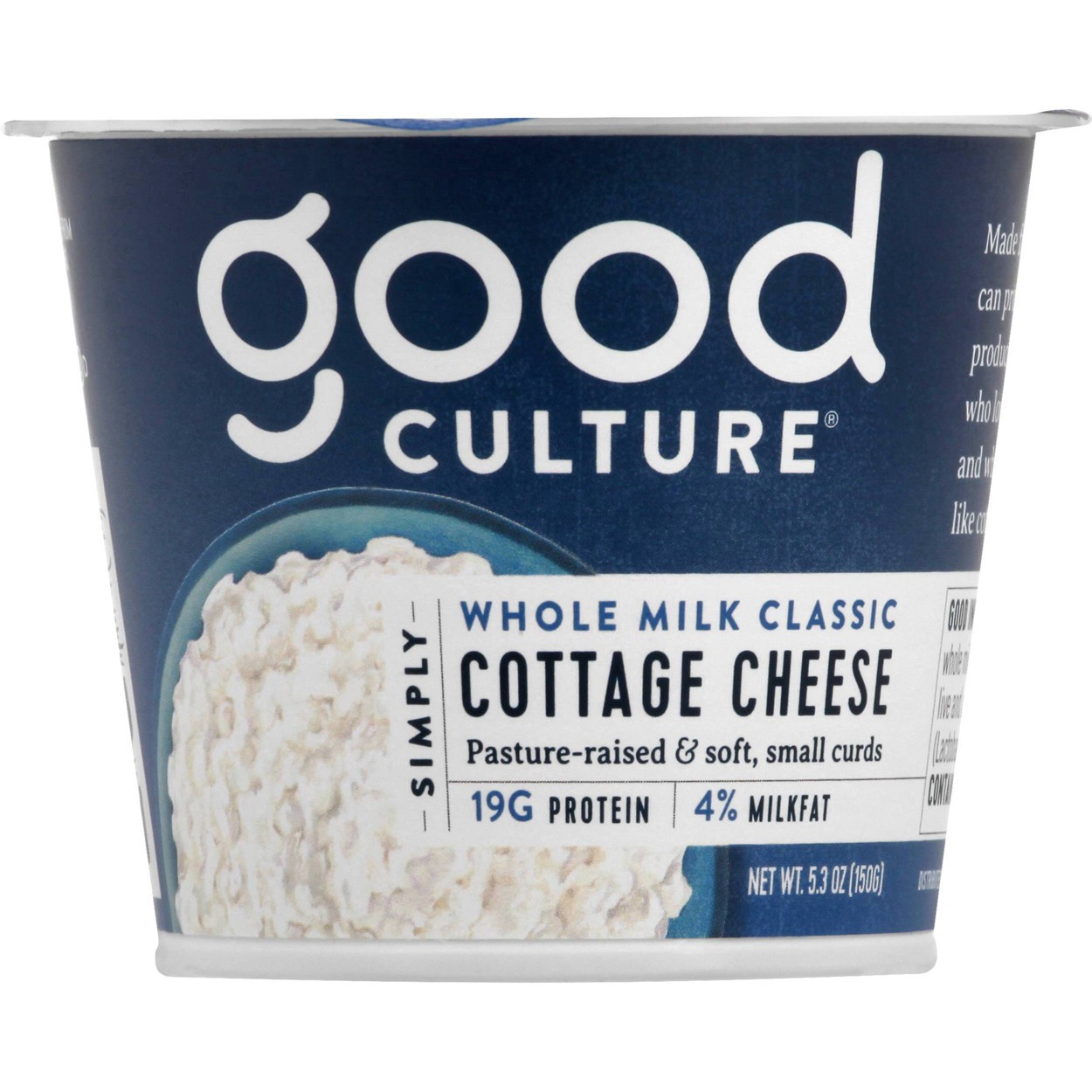 slide 1 of 8, Good Culture Classic 4% Whole Milk Classic Cottage Cheese - 5.3oz, 5.3 oz