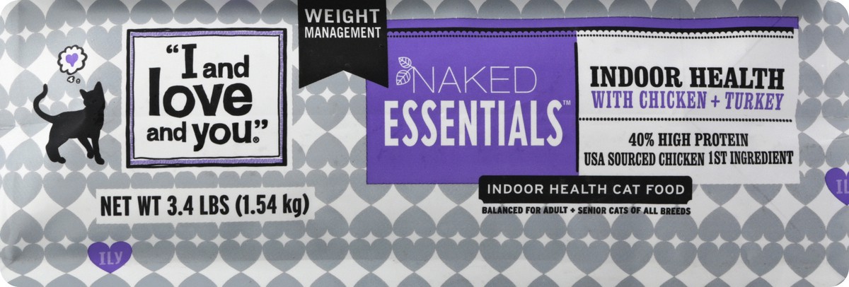 slide 4 of 9, I and Love and You Naked Essentials Indoor Health with Chicken + Turkey Cat Food 3.4 lb, 3.4 lb