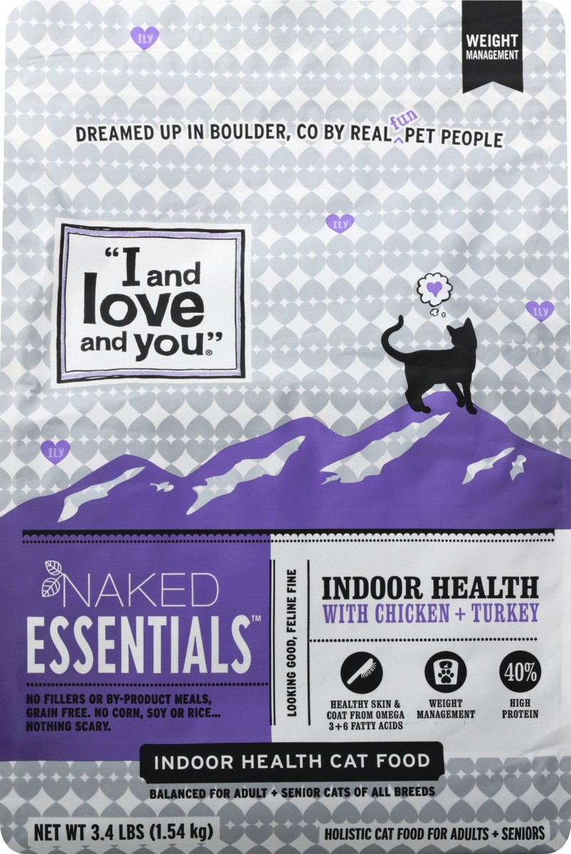 slide 6 of 9, I and Love and You Naked Essentials Indoor Health with Chicken + Turkey Cat Food 3.4 lb, 3.4 lb