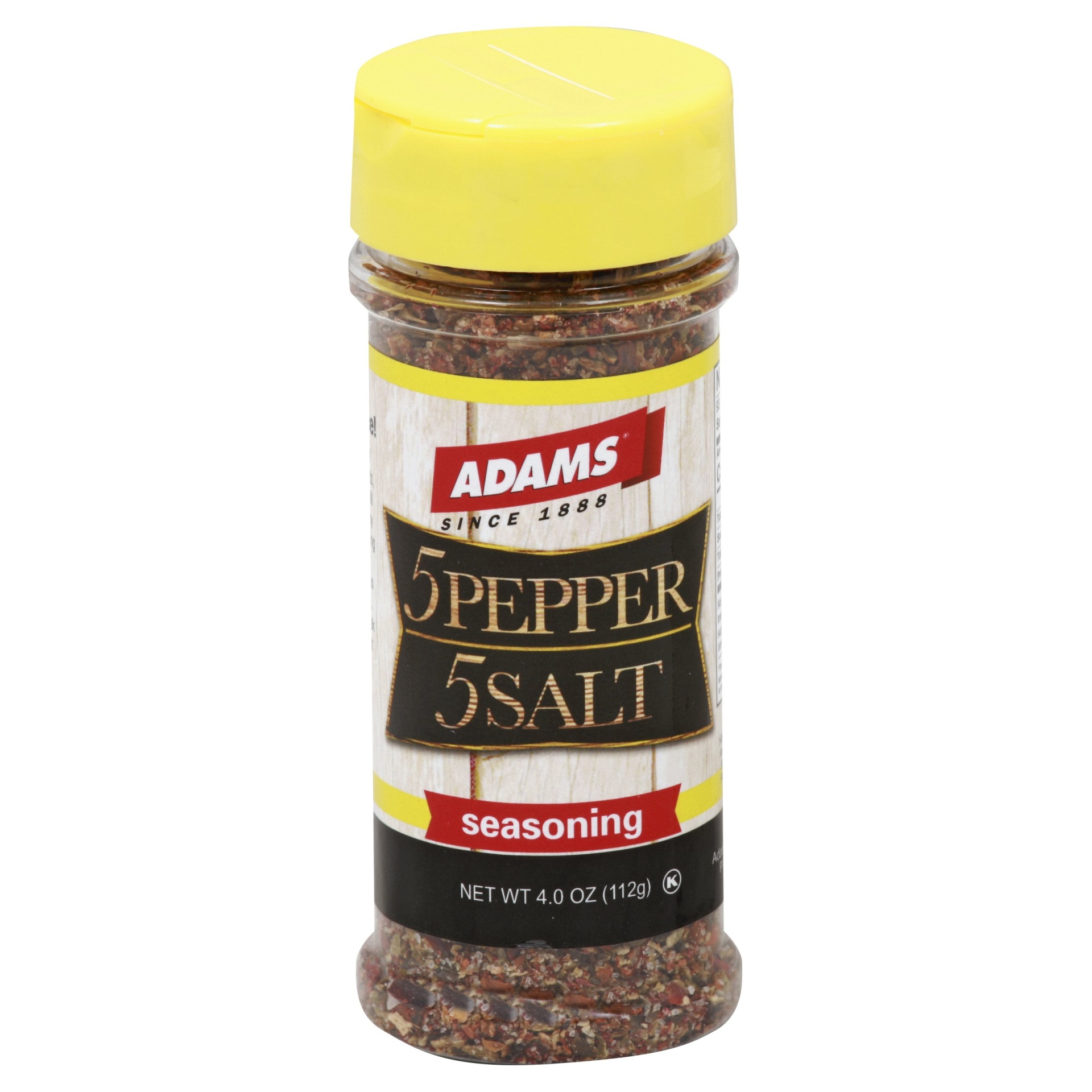 slide 1 of 1, Adams 5 Pepper 5 Salt Seasoning, 4 oz