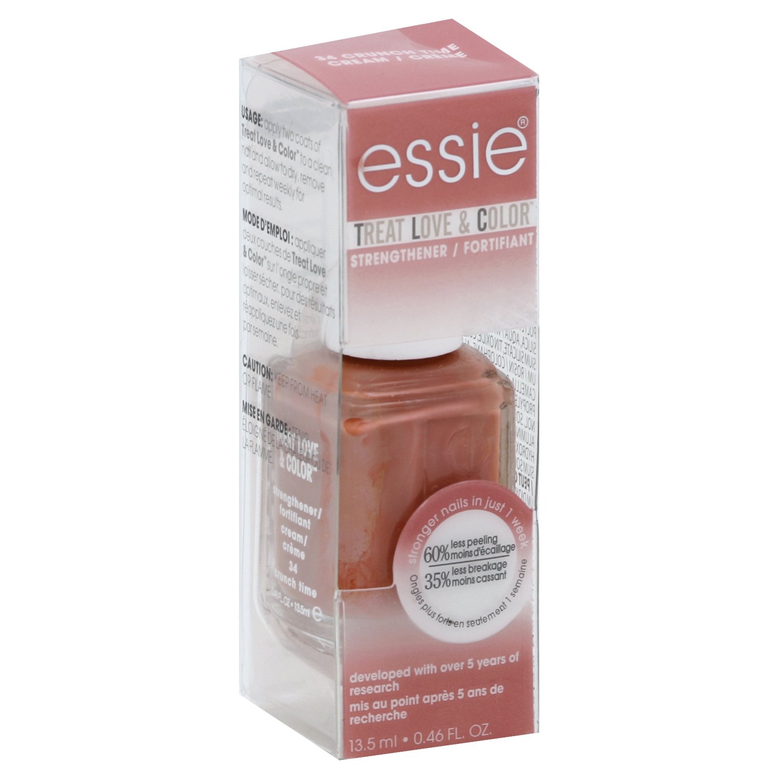 slide 1 of 1, essie Crunch Time Cream Finish Treat Love & Color Nail Polish & Strengthener, 0.46 fl oz