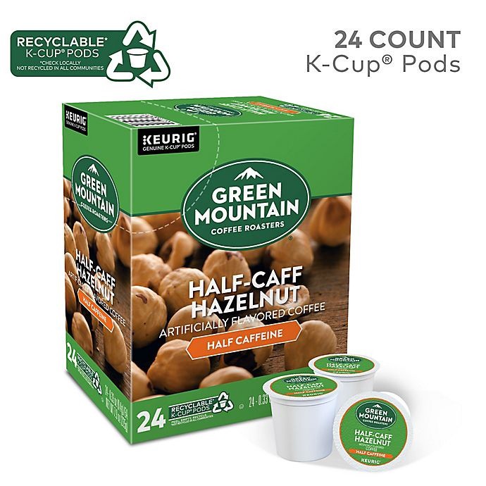 slide 2 of 6, Green Mountain Coffee Half-Caff Hazelnut Coffee Keurig K-Cup Pods, 24 ct