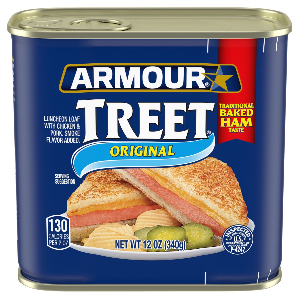 slide 1 of 3, Armour Star Treet Luncheon Loaf, Canned Meat, 12 OZ, 12 oz