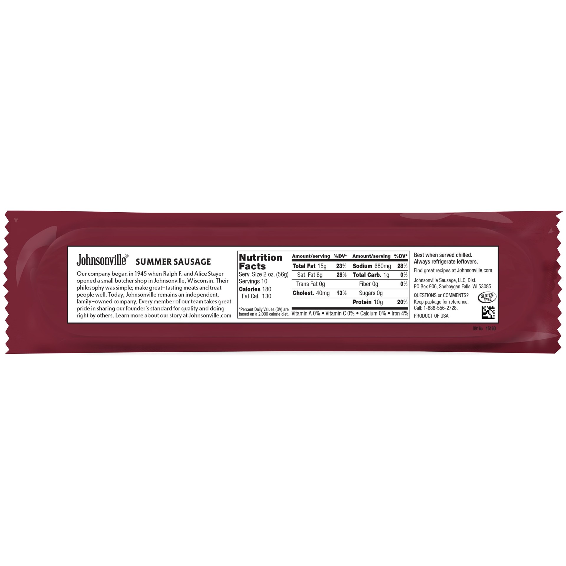 slide 3 of 3, Johnsonville Beef Summer Sausage, 20 oz, 20 oz