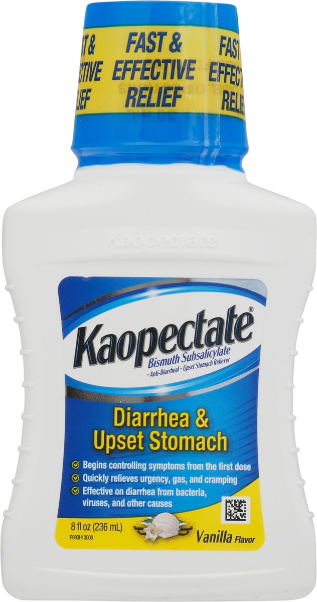 slide 6 of 9, Kaopectate Vanilla Flavor Diarrhea & Upset Stomach 8 fl oz Bottle, 8 fl oz
