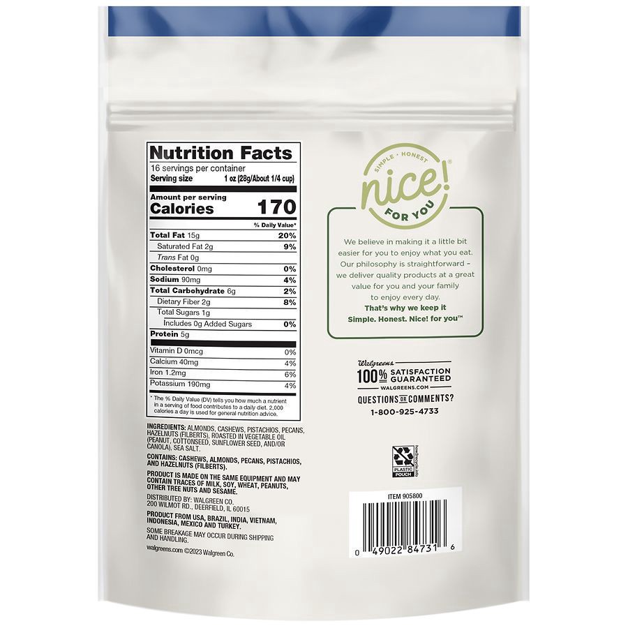 slide 5 of 5, Nice! Deluxe Mixed Nuts Sea Salt, 16 oz