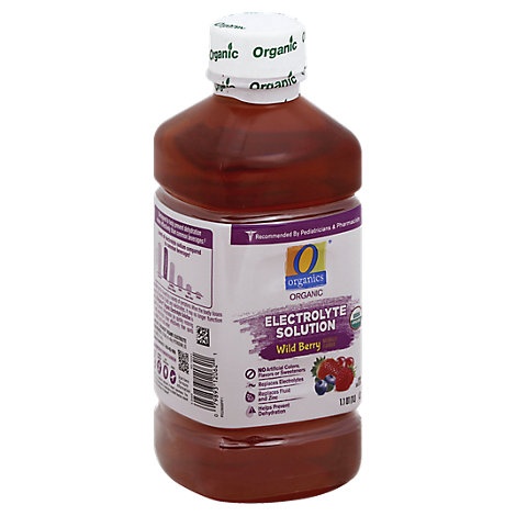 slide 1 of 1, O Organics Organic Electrolyte Solution Wild Berry, 1 liter