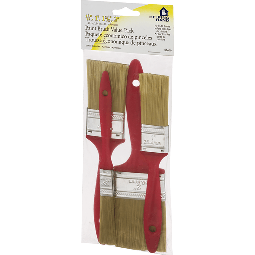 slide 9 of 9, Helping Hand Paint Brush Value Pack, 4 ct