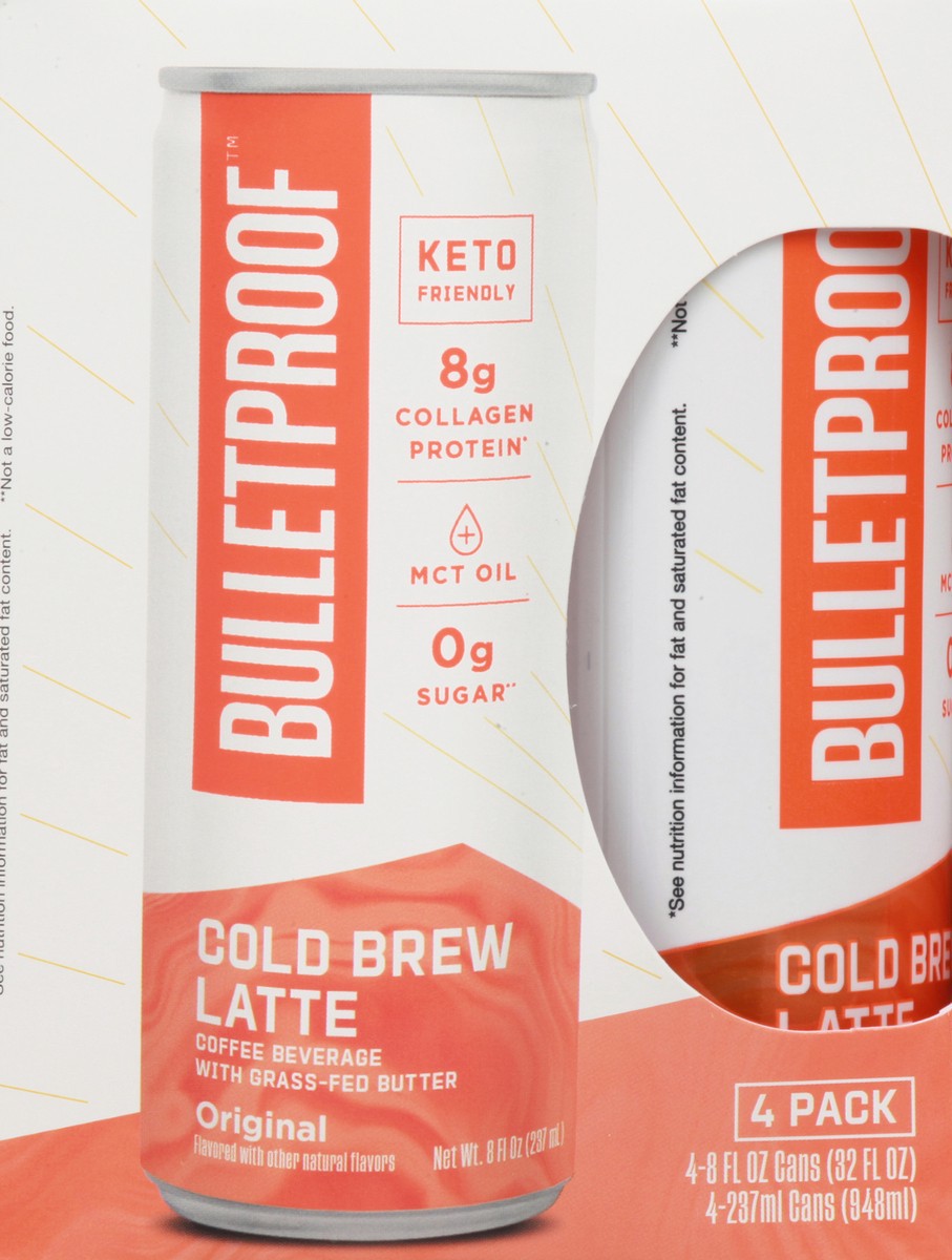 slide 13 of 13, Bulletproof 4 Pack Cold Brew Original Latte 4 ea, 4 ct