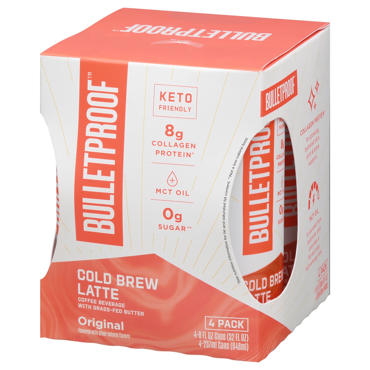 slide 5 of 13, Bulletproof 4 Pack Cold Brew Original Latte 4 ea, 4 ct