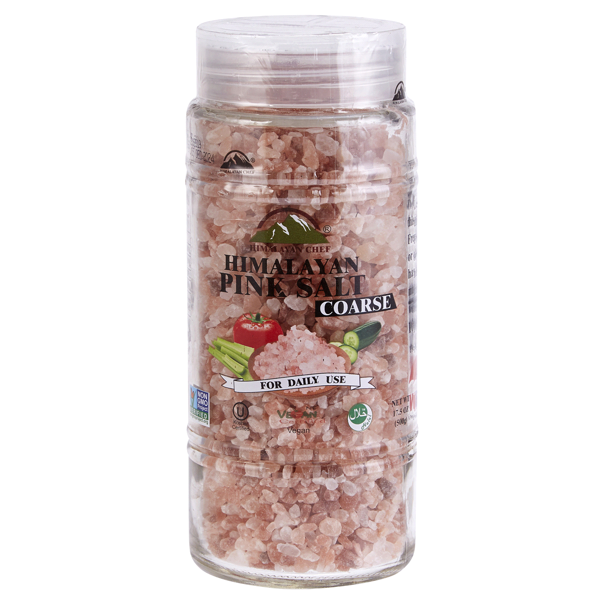 slide 1 of 5, Himalayan Chef Pink Coarse Salt Mason Jar, 17.5 oz