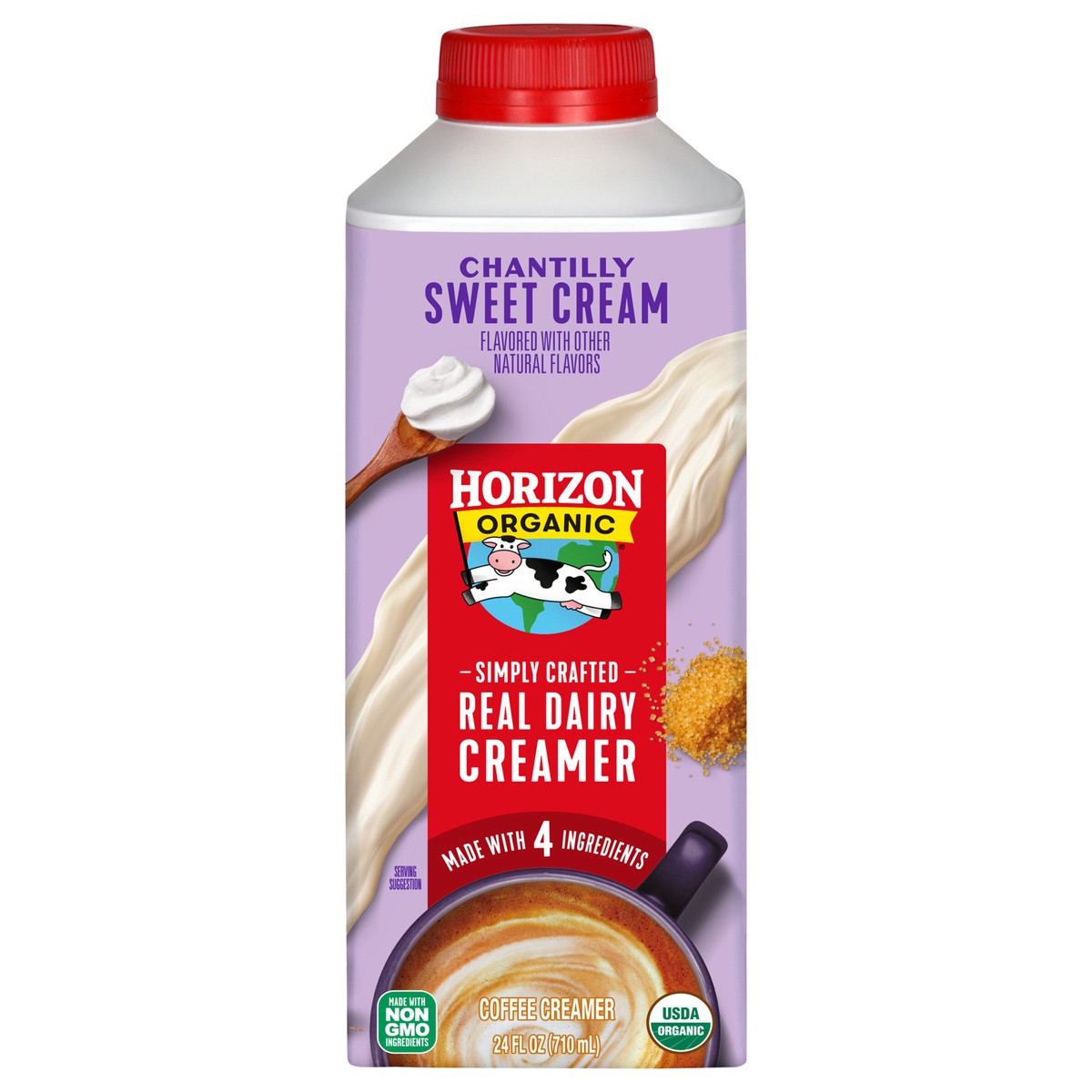 slide 1 of 15, Horizon Organic Real Dairy Chantilly Sweet Cream Coffee Creamer, 24 fl oz, 24 fl oz