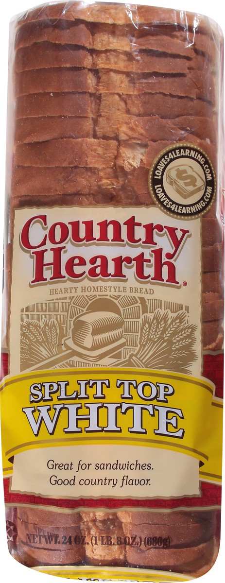 slide 4 of 9, Country Hearth Split Top White Bread 24 oz, 24 oz