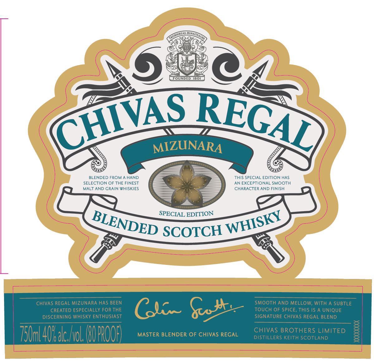 slide 2 of 7, Chivas Regal Mizunara Edition Blended Scotch Whisky, 750 mL Bottle, 40% ABV, 750 ml