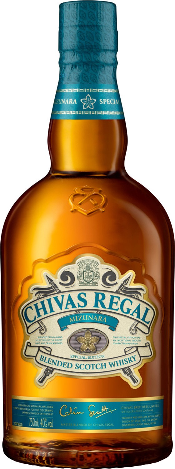 slide 1 of 7, Chivas Regal Mizunara Edition Blended Scotch Whisky, 750 mL Bottle, 40% ABV, 750 ml