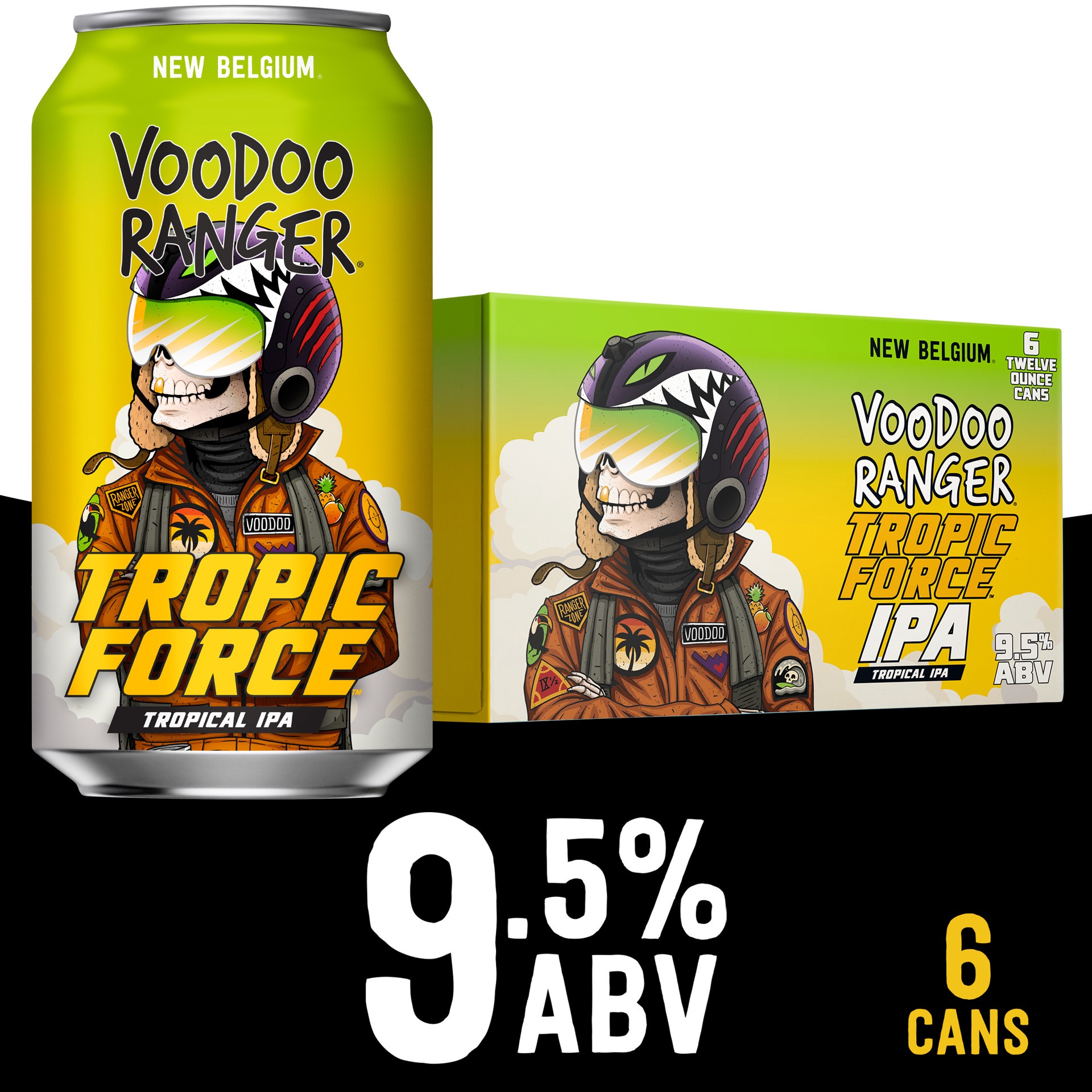 slide 1 of 4, Voodoo Ranger Tropic Force IPA Beer, 6 Pack, 12 fl oz Cans, 6 ct; 12 oz