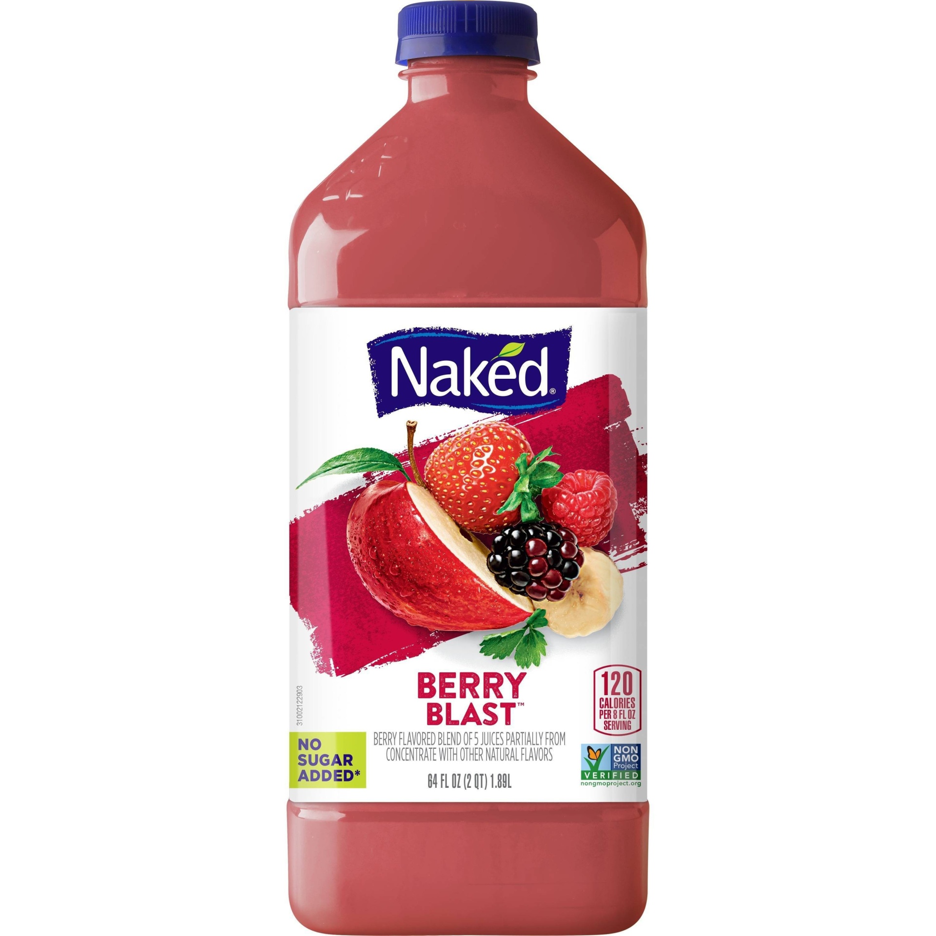 slide 1 of 1, Naked Juice Berry Blast 100% Juice Smoothie, 64 oz