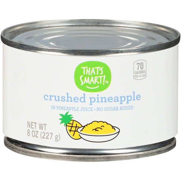 slide 1 of 1, That's Smart! Crushed Pineapple In Pineapple Juice, 8 oz