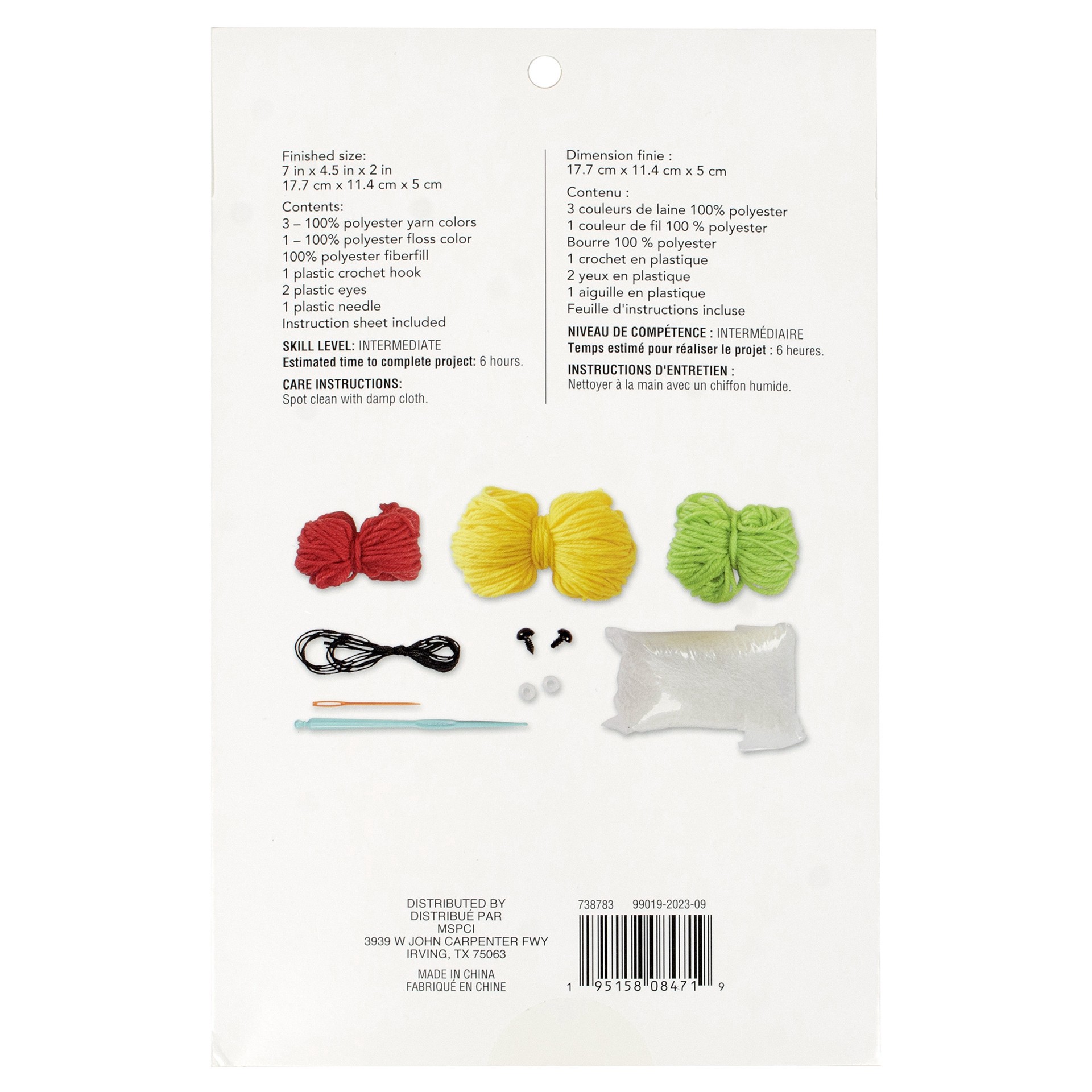 slide 4 of 4, Intermediate Taco Amigurumi Crochet Kit By Loops & Threads, 7 in x 4.5 in